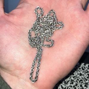 14k solid white gold box chain diamond cut chain 20” 2.5 mm ITALIAN GOLD SOLID